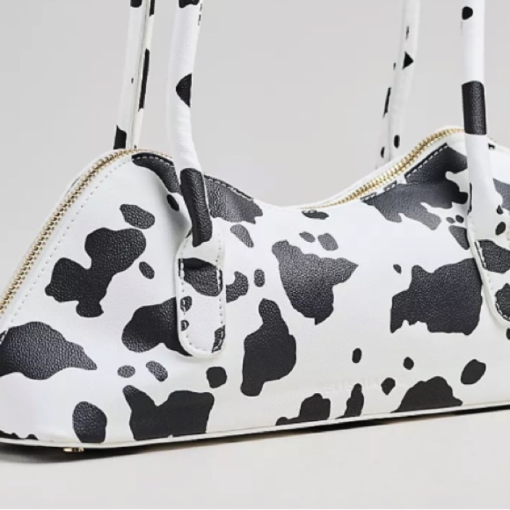 Anthropologie Melie Bianco Dakota Shoulder Bag Black White - Picture 6 of 8